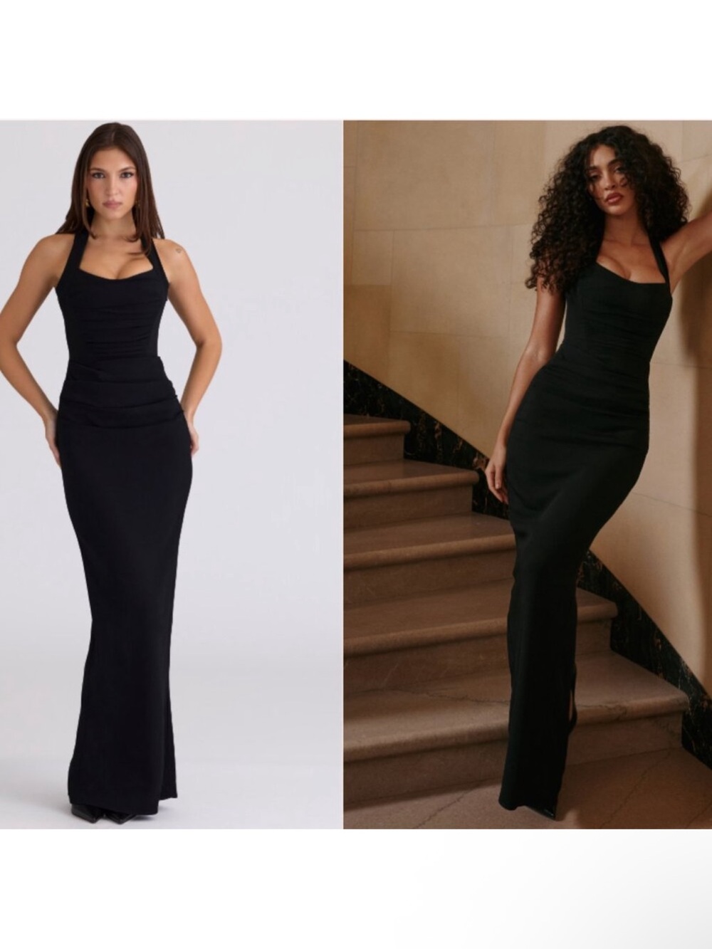 House of CB Sahar Black Sculpting Halter Neck Maxi Dress size M NWOT - Picture 1 of 10